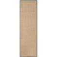 thumbnail image 2 of Safavieh Natural Fiber Collection NF114Q Basketweave Natural and Dark Grey Seagrass Area Rug (2' x 3'), 2 of 10