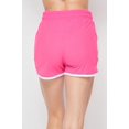 thumbnail image 2 of Buttery Smooth Drawstring Waist Plus Size Dolphin Shorts with Pockets - 1XL 2XL 3XL Fuchsia 1XL/2XL, 2 of 2