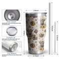 thumbnail image 6 of 30oz Beige Highland Cow Sunflower Basket Pattern Tumblers Stainless Steel Tumbler with Lid and Straw,Vacuum Insulated Double Wall Travel Tumbler Cups Mug with Cleaning Brush for Coffee,Tea, 6 of 7