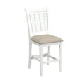 thumbnail image 2 of Bayberry Non-Swivel Wood Counter Stool in White Finish - Set of 2, 2 of 14