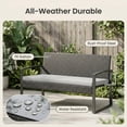 thumbnail image 6 of LOFKA 8-Piece Outdoor Patio Furniture Set, Wicker Rocking Chairs with Glass Table,Gray, 6 of 12