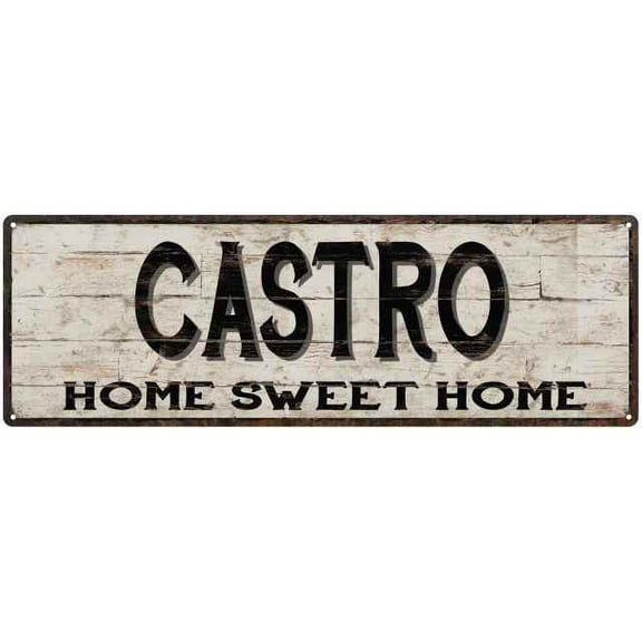 CASTRO Rustic Home Sweet Home Sign Gift 6x18 Metal Decor 206180084194