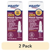 (2 pack) Equate Original No Drip Nasal Spray Oxymetazoline HCl 0.05% Nasal Decongestant, Maximum Strength, 12 Hour, 1 fl oz, Compare to Afrin® No Drip Active Ingredient