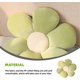 thumbnail image 3 of Cojín de suelo con forma de flor, bonito cojín flotante para habitación de niñas y adolescentes, decorativo para leer (pétalos verdes de 38 cm), 3 of 5