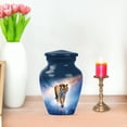 thumbnail image 7 of JAGASY Tiger Urns for Human Ashes Adult Female, Blue Small Urns for Human Ashes Keepsake, Water & Cloudy Sky Decorative Urn, Burial Urn for Brother & Sister, (3 Inch), 7 of 7