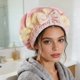 thumbnail image 3 of Toalla para el cabello súper absorbente, gorro de microfibra para secar el cabello con lazo, turbante suave para el cabello, gorro de baño para cabello rizado, corto, largo y mojado., 3 of 8