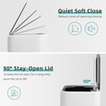 thumbnail image 2 of Bingirl Bathroom Trash Can, 3.2 Gallon Stainless Steel Garbage Can with Lid, Rectangular Small Step Waste Bin with Foot Pedal & Removable Inner Bucket for Kitchen Bedroom Restroom (Matte White), 2 of 6
