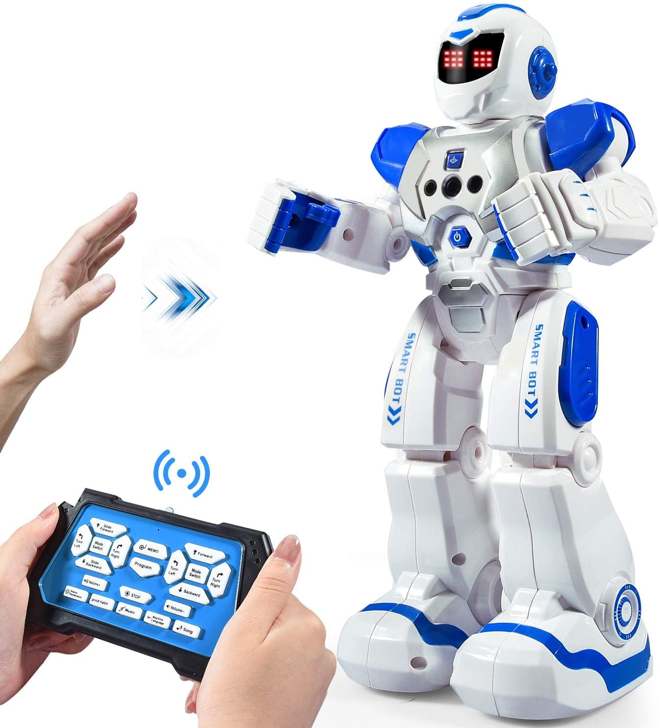 Smart RC Robot Toys for Kids LED Intelligent Interactive Music Dance Gifts 