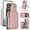 Pink, variant on Compatible with Samsung Galaxy S21 FE 5G Wallet Phone Case Tempered Glass Screen Protector Wrist Crossbody Strap Stand Credit Card Holder RFID Slot Cell Cover for S 21FE 5G UW Women Girls Rose Gold