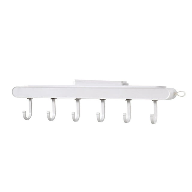 EGNMCR Hooks for Hanging Punch-free Pull-out 6 Hooks Kitchen Kitchen Utensils Storage Rack storage rack