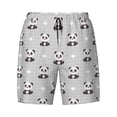 thumbnail image 4 of Lsque Mens Swim Trunks Panda Bear Pattern - Bathing Suit Compression Liner - Beach Swim Shorts Swimwear - (S-3XL) - Stretch Quick Dry -Large, 4 of 9