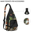 thumbnail image 2 of Waterproof Hiking Backpack Sling Bag for Women – Lightweight Crossbody Bags with Adjustable Strap, Multipurpose Chest Bag for Travel, Outdoor Adventures & Everyday Use – Boho Vintage Mushroom Design, 2 of 4