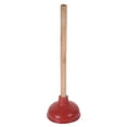 thumbnail image 1 of Heavy Duty Toilet Plunger Wooden Handle Plunger Portable Plunger Bathroom Plunger for Home, 1 of 2