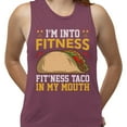 thumbnail image 2 of Fitness Taco in My Mouth Women's Muscle Tank Small Shiraz, 2 of 5