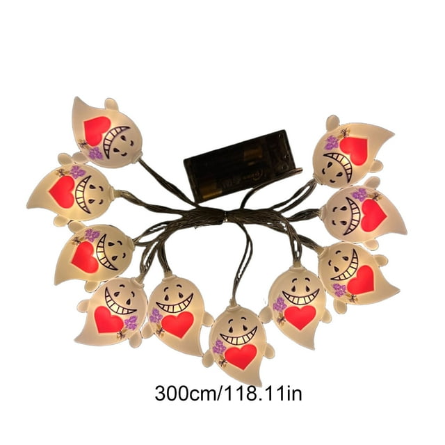 Decoraciones de Halloween, adornos de Halloween, regalos de Halloween para interiores, Halloween, Pascua, festival de fantasmas, cadena de luces, calabaza, fantasma, calavera, luces decorativas de col