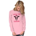 thumbnail image 3 of Breast Cancer Awareness Save Udders Women's Long Sleeve T Shirt Brisco Brands 3X, 3 of 6
