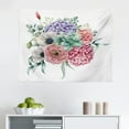 thumbnail image 1 of Plant Watercolor Tapestry, Illustration of Blooming Meadow Elements, Fabric Wall Hanging Decor for Bedroom Living Room Dorm, 2 Sizes, White Multicolor, by Ambesonne, 1 of 1