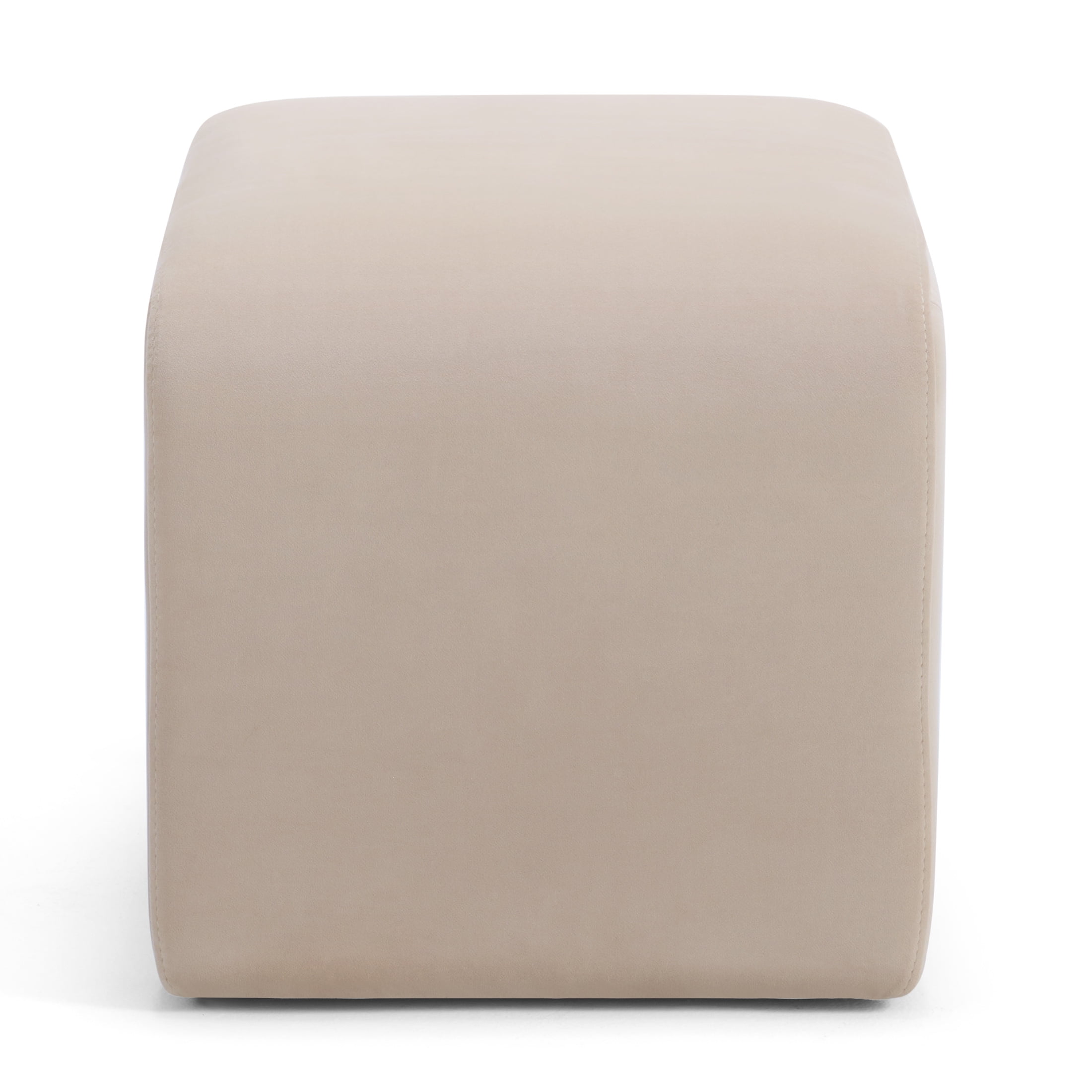 Better Homes & Gardens Juliet Velvet Waterfall Ottoman, Beige