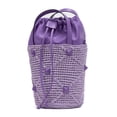 thumbnail image 2 of Pre-Owned Valentino Purple Roman Stud Bucket Bag Shoulder Bag Raffia Canvas/Smooth Leather, 2 of 10
