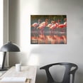 thumbnail image 4 of COMIO Flamingo Canvas Wall Art for Living Room Pink Flamingos Prints Lake Pictures Aesthetics Painting Artwork Office Home Decor for Bathroom Bedroom Dining, 4 of 5