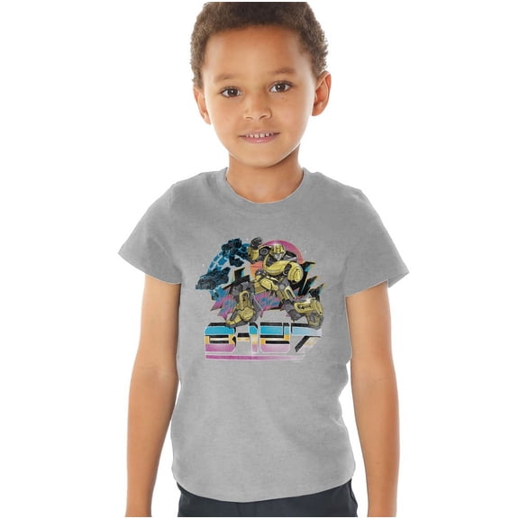 TRANSFORMERS ONE B127 Retro Kids T Shirt (4) for Toddler Boys and Girls, Athletic Heather
