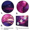 thumbnail image 4 of Designart "Crystal Essence in Pink and Purple Marble III" Oversized Abstract Framed Wall Art - Modern Pink Abstract Marble Entryway Framed Wall Art Print, 4 of 7