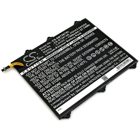 Battery for Samsung Galaxy Tab E 9.6 SM-T567V EB-BT567ABA GH43-04535A 7300mAh