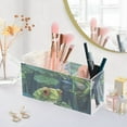 thumbnail image 5 of Frog Lotus Leaves Pencil Pen Cosmetic Holder Cup Makeup Brush Holder Desk Accessories Holder Acrylic Organizer for Office School Home, 5 of 7