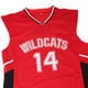 thumbnail image 3 of Camisa de malla transpirable para hombres Troy Bolton 14 puntos camiseta de baloncesto de secundaria roja, 3 of 3