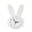 White, variant on Naierhg Nordic Cute Rabbit Wooden Mute Wall Clock Bedroom Kids Room Home Decoration White