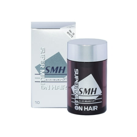 Super Million Hair Thickening Fibers, Fill in Fine and Thinning Hair, White, 10g Made in Japan
