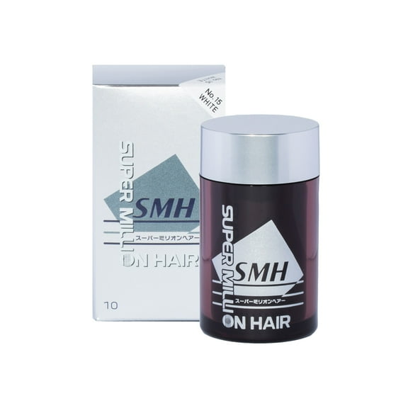 Super Million Hair Thickening Fibers, Fill in Fine and Thinning Hair, White, 10g Made in Japan