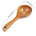 thumbnail image 4 of GOOHOCHY Wooden Soup Serving Spoon Water Scooping Light Brown for Daily Use 1Set, 4 of 6