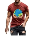 thumbnail image 2 of Herrnalise Gift For Men Men's Fashion Muscular Man Print Fashion Fitness Round Neck Short Sleeve T-Shirt under $10, 2 of 5