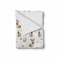thumbnail image 2 of Squirrel Soft Flannel Fleece Throw Blanket, Pattern of Baby Cartoon with Hedgehog and Moose Animals Watercolor Woodland Art, Cozy Plush for Indoor and Outdoor Use, 70" x 90", Multicolor, by Ambesonne, 2 of 6