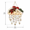 thumbnail image 3 of Christmas Holiday Cloud Wind Chime Wall Ornament, 3D Illuminated Cloud Wall Sign, Hanging Snowflake & Pinecone Accent Wall Decor for Indoor Holiday Display, 3 of 8