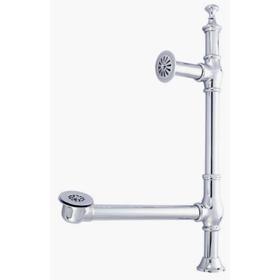 Elements Of Design Ds3091 Exposed Brass Clawfoot Tub Drain - Chrome