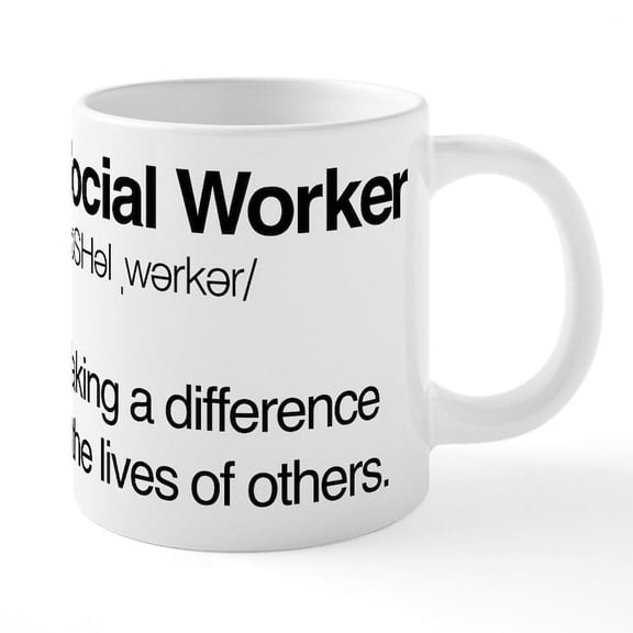 CafePress - Social Worker Definition - 20 Oz White Ceramic Mega Mug
