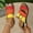 Yellow, variant on MLCDZ Summer Orthopedic Sandals for Women Comfortable Open Toe Soft Sole Slides with Arch Support Fashion Platform Sport Slippers Breathable Non-Slip Casual Beach Shoes Orange 41