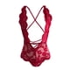 thumbnail image 2 of Gibobby Conjunto de lencería de encaje Conjunto de lencería sexy de encaje suave para mujer, ropa interior transparente con aros de encaje floral(Rojo, G), 2 of 4