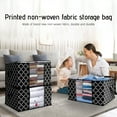 thumbnail image 2 of 4Pcs Foldable Storage Clothes Bins Closet Bags-Containers Organizer Boxes Clothing Bin Organization for Organizing Blanket Pillow Sheet Sweater,Foldable Fabric Bedroom Small Storage Totes With Lids, 2 of 6