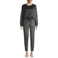 thumbnail image 5 of Secret Treasures Women's and Women's Plus Size Velour Top and Joggers, 2-Piece Set, 5 of 6