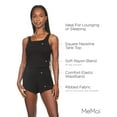 thumbnail image 3 of MeMoi Women's Soft Luxe Matching Ribbed Tank Top and Short Set - Womens - Female, XL, Black, 3 of 7