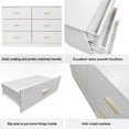 thumbnail image 5 of Modern White 6-Drawer Dresser for Bedroom - Ample Storage Wide Chest of Drawers, Sturdy & Safe, 5 of 7