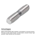 thumbnail image 4 of Unique Bargains M6x25mm 304 Stainless Steel Push Rod Double End Threaded Rod for DIY, 2Pack, 4 of 6