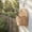 brown2, variant on Hyacinth Square Hanging Basket with Handle, Scalloped Rattan Wall Storage & Decor for Home, Bathroom, Kitchen, Living Room