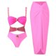 thumbnail image 3 of WILLBEST Traje de Baño Mujer 2 Piezas Traje de Baño de Color Sólido Para Mujer Con Diseño de Bloques de Color E y Cómodo, 3 of 3