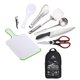 thumbnail image 2 of Portable Travel Utensils Set 9pcs Stainless Steel Camping Kitchen Cookware Set Kitchenware for Backpacking BBQ Camping Picnic, 2 of 5