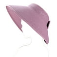 thumbnail image 5 of Women’s Rollable Straw Sun Visor with Bow – Adjustable Wide Brim Summer Beach Hat, Lightweight UV Shield Outdoor Travel Cap, 5 of 8