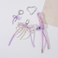 thumbnail image 5 of Lovely Heart Keyring Handbag Charm Bows Keychain Bag Charm Decorations Fashion Car Key Chain for Woman and Girl, 5 of 9
